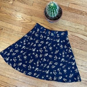 Vintage floral A line skirt